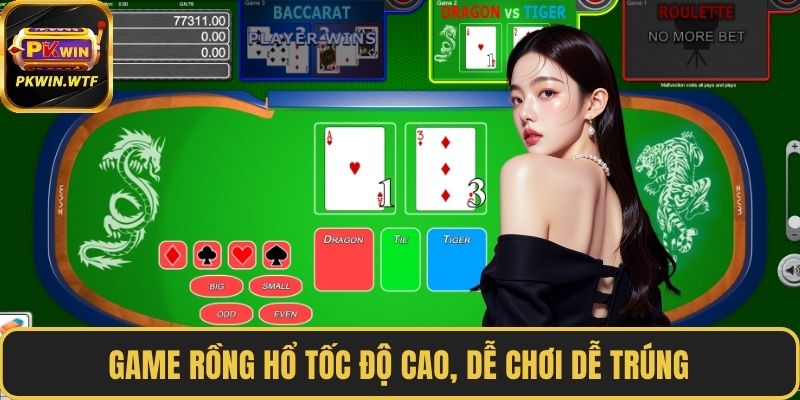 Game Rồng hổ tốc độ cao, dễ chơi dễ trúng
